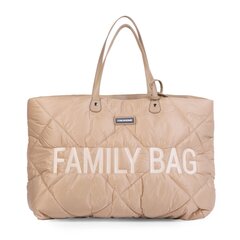 Mamos krepšys Childhome Family bag Nursery bag, puffered beige kaina ir informacija | Vežimėlių priedai | pigu.lt