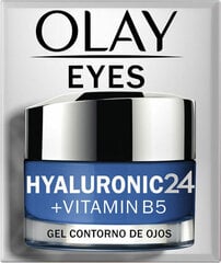 Paakių gelis Olay Eye Hyaluronic 24 + Vitamin B5 Gel, 15 ml цена и информация | Сыворотки, кремы для век | pigu.lt