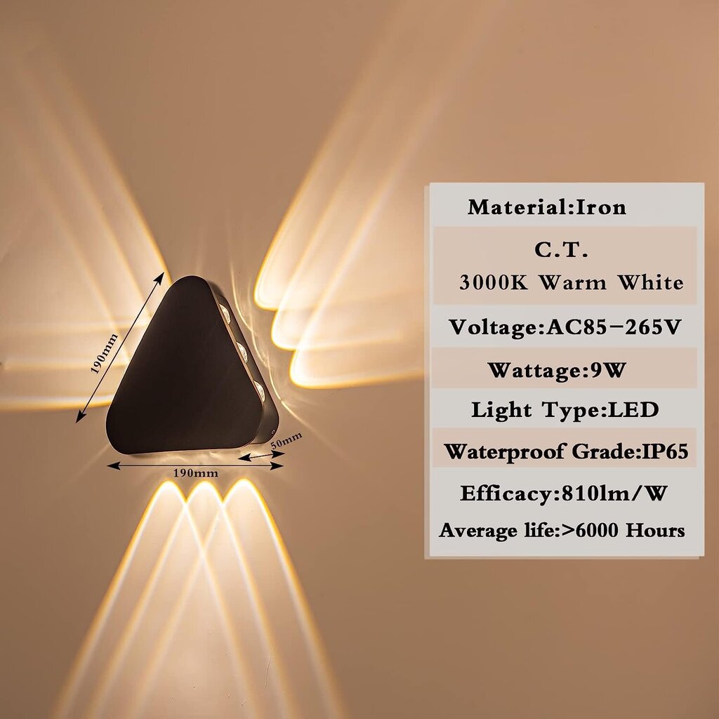 LED sieninis šviestuvas MQHOBO kaina ir informacija | Sieniniai šviestuvai | pigu.lt