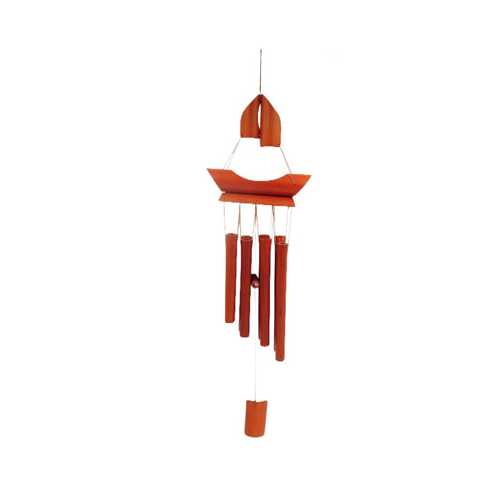 Bambukinis vėjo varpelis Laivelis, 70 cm kaina ir informacija | Interjero detalės | pigu.lt