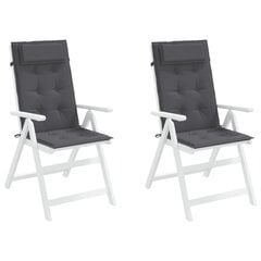 Kėdės pagalvėlės vidaXL, pilkos цена и информация | Подушки, наволочки, чехлы | pigu.lt