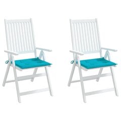 2-jų kėdžių pagalvėlių komplektas vidaXL, mėlynas kaina ir informacija | Pagalvės, užvalkalai, apsaugos | pigu.lt