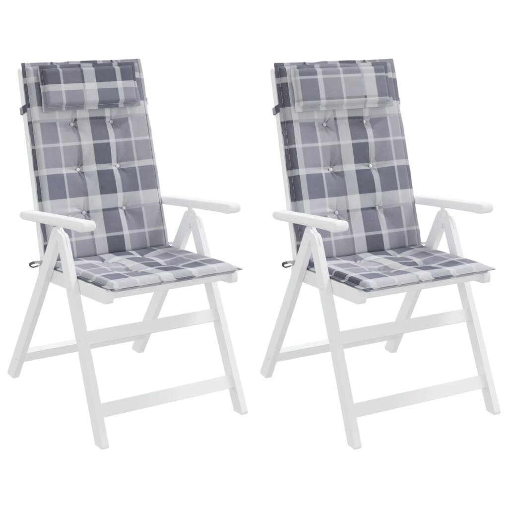 Kėdės pagalvėlės vidaXL, pilkos kaina ir informacija | Pagalvės, užvalkalai, apsaugos | pigu.lt