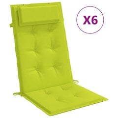 Kėdės pagalvėlės vidaXL, geltonos kaina ir informacija | Pagalvės, užvalkalai, apsaugos | pigu.lt
