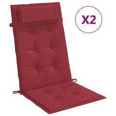 Kėdės pagalvėlės vidaXL, raudonos цена и информация | Подушки, наволочки, чехлы | pigu.lt