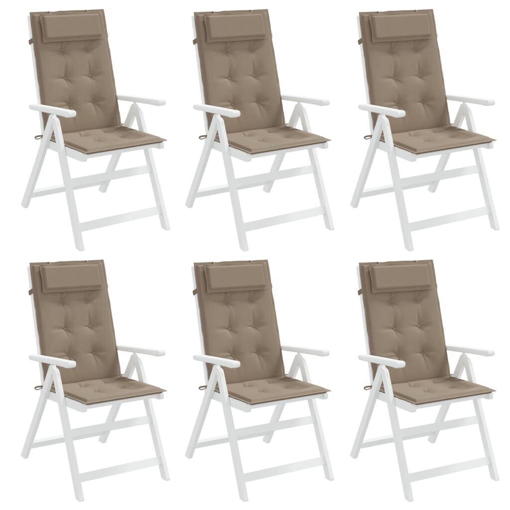 Kėdės pagalvėlės vidaXL, rudos цена и информация | Pagalvės, užvalkalai, apsaugos | pigu.lt