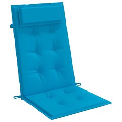 Kėdės pagalvėlės vidaXL, mėlynos kaina ir informacija | Pagalvės, užvalkalai, apsaugos | pigu.lt