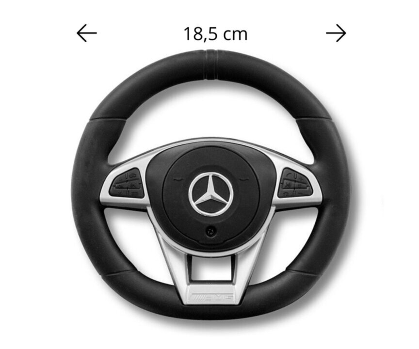 Automobilis vaikams, su rankena, Mercedes AMG C63 Coupe, juodas/raudonas kaina ir informacija | Žaislai kūdikiams | pigu.lt