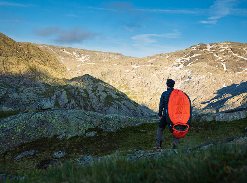 Miegmaišis Fjord Nansen Finmark Mid Right, 198x80 cm, oranžinis kaina ir informacija | Miegmaišiai | pigu.lt