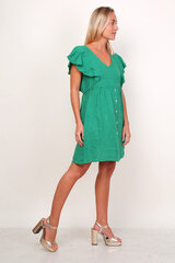 Льняное платье для женщин, зелёный цена и информация | Платья | pigu.lt