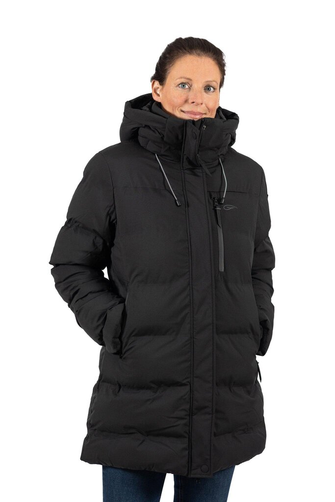 Five Seasons moteriška ilga žieminė striukė EVIE, juoda цена и информация | Striukės moterims | pigu.lt