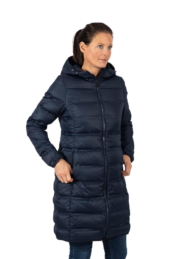 Five Seasons moteriškas pūkinis paltas HELEN, tamsiai mėlynas цена и информация | Striukės moterims | pigu.lt