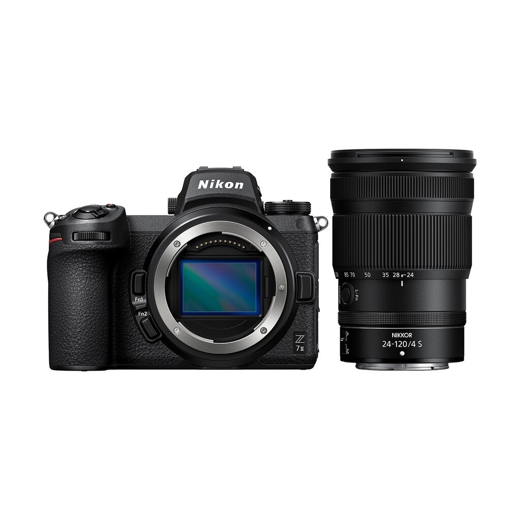 Nikon Z 7II, (Z7II), (Z 7 II), (Z7 II) + Nikkor Z 24-120mm f/4 S + FTZ II Adapter kaina ir informacija | Skaitmeniniai fotoaparatai | pigu.lt