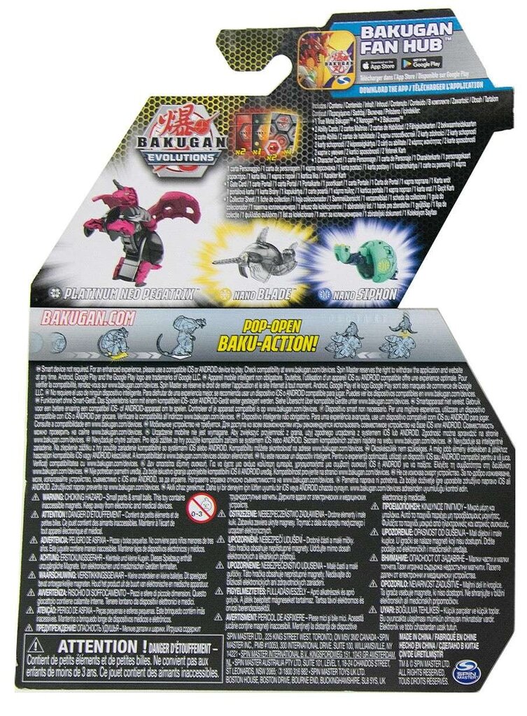 Figūrėlės su kortelėmis Bakugan Evolutions Platinum Power Up Neo Pegatrix kaina ir informacija | Žaislai berniukams | pigu.lt
