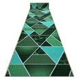 Дорожки противоскользящие треугольники TRÓJKĄTY, зеленая резинка 57cm