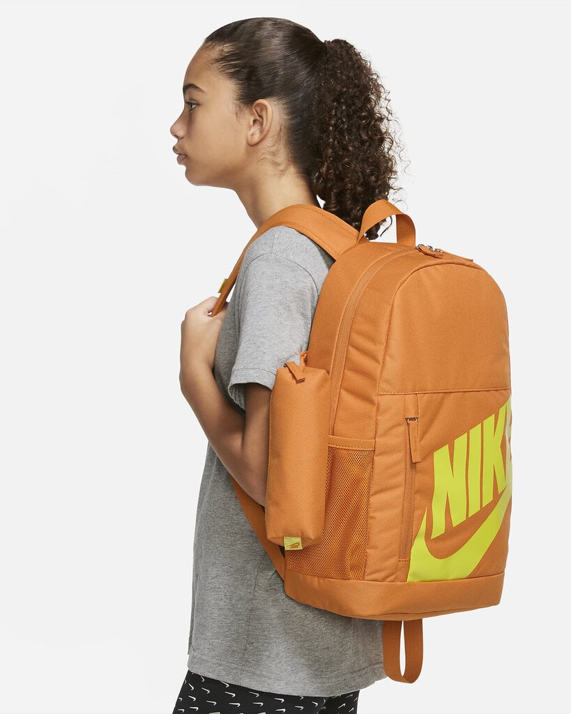 Kuprinė su penalu Nike Elmnt, DR6084 815, oranžinė цена и информация | Kuprinės mokyklai, sportiniai maišeliai | pigu.lt