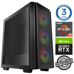 INTOP Ryzen 5 3600 16GB 240SSD M.2 NVME RTX4060Ti 8GB no-OS цена и информация | Стационарные компьютеры | pigu.lt