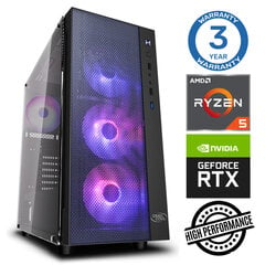 INTOP Ryzen 5 5600X 16GB 240SSD M.2 NVME RTX4060Ti 8GB no-OS цена и информация | Стационарные компьютеры | pigu.lt