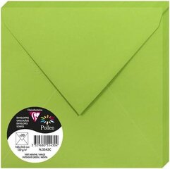 Декоративный конверт Pollen, Clairefontaine, 165х165мм, 120г/м2, ярко-зеленый цена и информация | Конверты, открытки | pigu.lt
