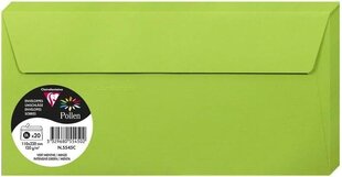 Декоративный конверт Pollen, Clairefontaine, DL (110x220мм), 120г/м2, ярко-зеленый цена и информация | Конверты, открытки | pigu.lt