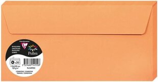 Декоративный конверт Pollen, Clairefontaine, DL (110x220мм), 120г/м2, оранжевый цена и информация | Конверты, открытки | pigu.lt