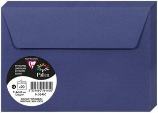 Декоративный конверт Pollen, Clairefontaine, C6 (114x162мм), 120г/м2, темно-синий цена и информация | Конверты, открытки | pigu.lt