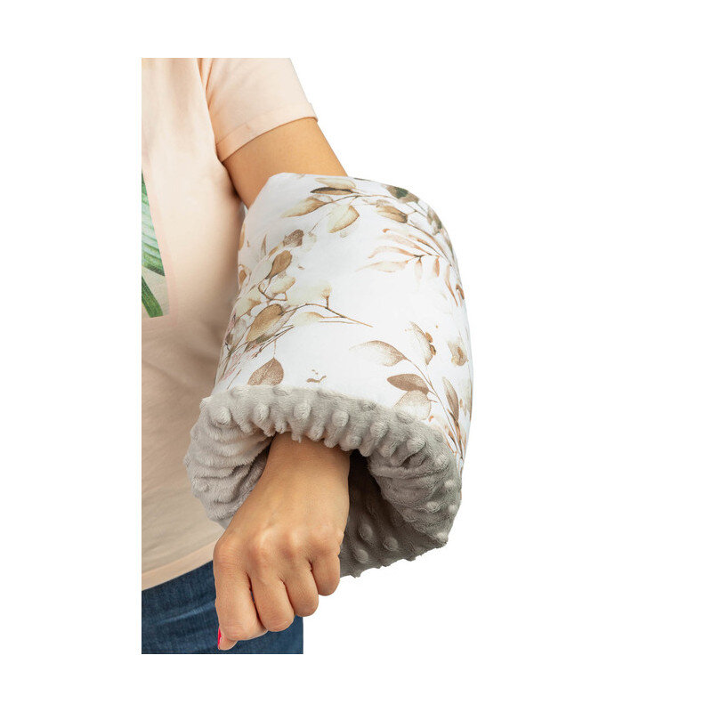Maitinimo pagalvėlė-rankovė Sensillo Minky, Eukaliptus kaina ir informacija | Maitinimo pagalvės | pigu.lt