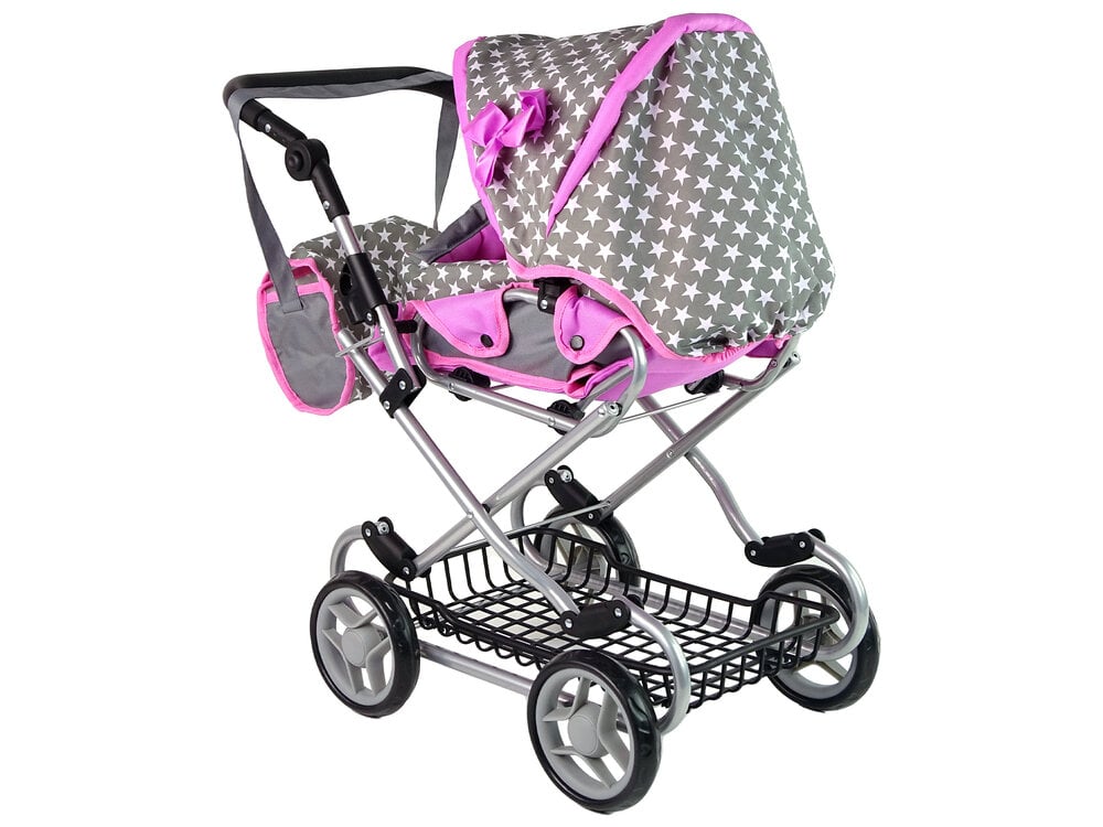 Lėlių vežimėlis su krepšiu 2in1 kaina ir informacija | Žaislai mergaitėms | pigu.lt