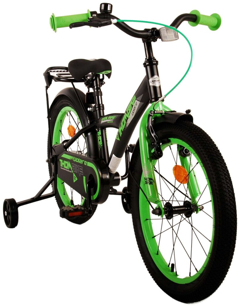 Vaikiškas dviratis Volare Thombike 18", juodas/žalias kaina ir informacija | Dviračiai | pigu.lt
