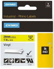Комплект термоусадочной трубки Rhino Dymo ID1-24 24 x 1,5 mm Чёрный Белый (5 штук) цена и информация | Аксессуары для принтера | pigu.lt