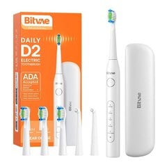 Sonic toothbrush with tips set and travel case D2 (white) цена и информация | Электрические зубные щетки | pigu.lt