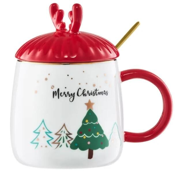 Ambition puodelis su dangteliu Merry Christmas, 400 ml kaina ir informacija | Taurės, puodeliai, ąsočiai | pigu.lt