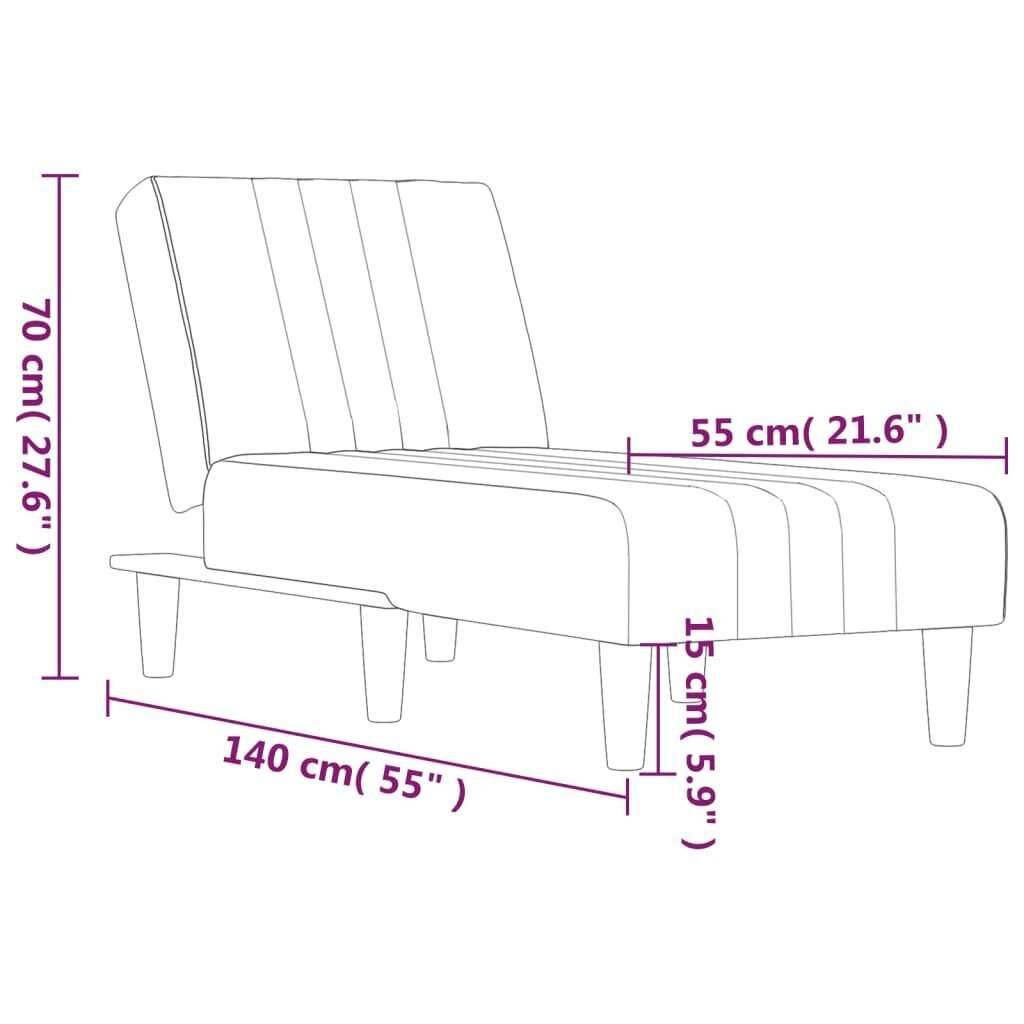 Poilsio gultas vidaXL, žalias kaina ir informacija | Svetainės foteliai | pigu.lt
