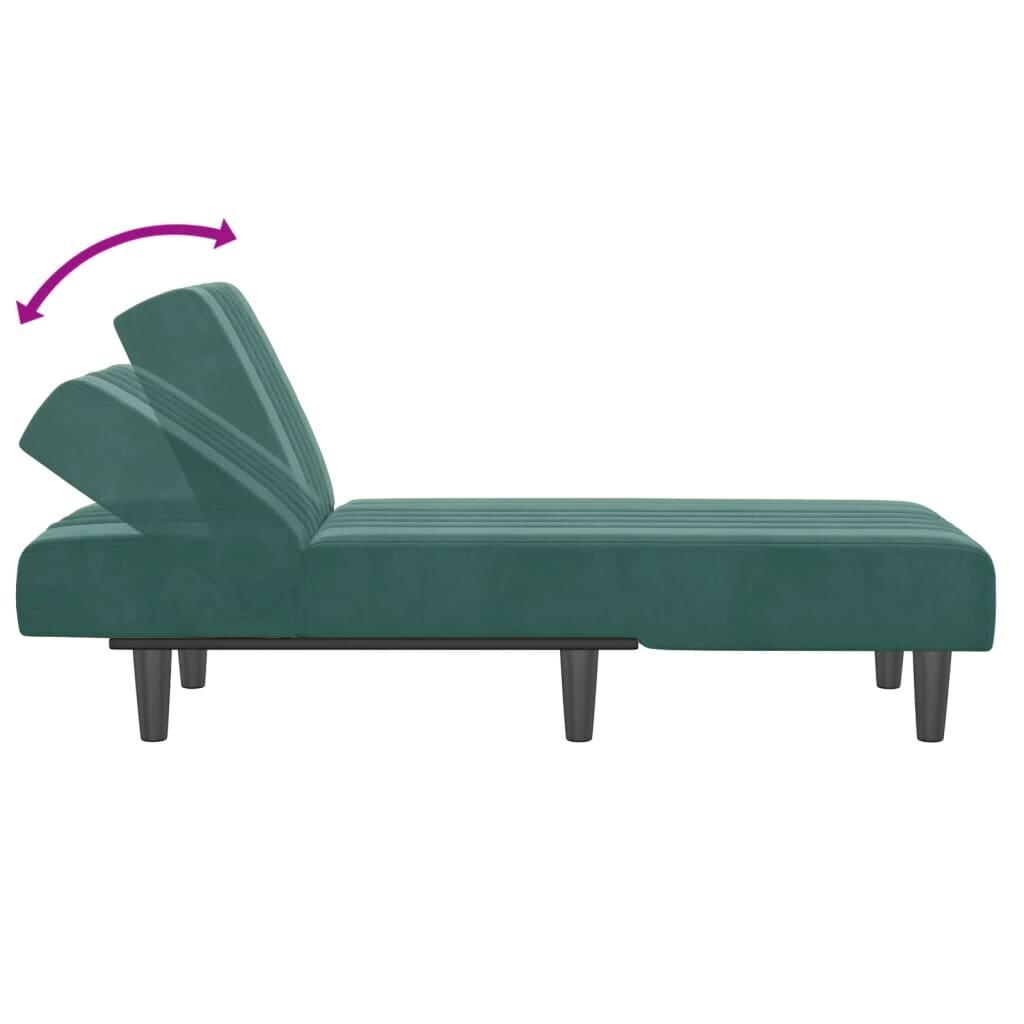 Poilsio gultas vidaXL, žalias kaina ir informacija | Svetainės foteliai | pigu.lt