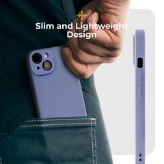 Силиконовый чехол Moozy Minimalist для iPhone 14, серо-голубой цена и информация | Чехлы для телефонов | pigu.lt