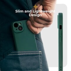 Силиконовый чехол Moozy Minimalist для iPhone 14, темно-зеленый цена и информация | Чехлы для телефонов | pigu.lt