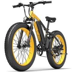 Elektrinis dviratis GOGOBEST GF600, juodas/geltonas kaina ir informacija | Elektriniai dviračiai | pigu.lt