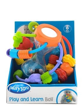 Lavinamasis kamuolys-barškutis „Žaisk ir mokykis“ Playgro, 4082679 kaina ir informacija | Žaislai kūdikiams | pigu.lt