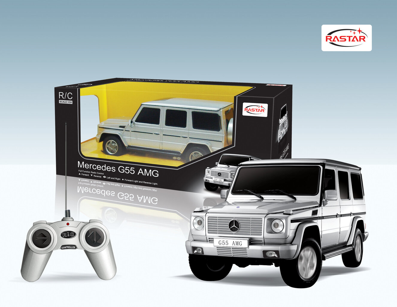 Radijo bangomis valdomas automodelis Rastar 1:24 Mercedes G55 30500, 1vnt цена и информация | Žaislai berniukams | pigu.lt