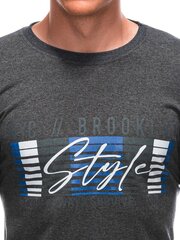 Marškinėliai su užrašu vyrams medvilnė EDOTI S1870 kaina ir informacija | Vyriški marškinėliai | pigu.lt