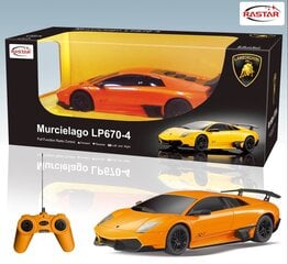 Radijo bangomis valdomas automobilis Rastar Murcielago 1:24, LP670-4, 1vnt kaina ir informacija | Žaislai berniukams | pigu.lt