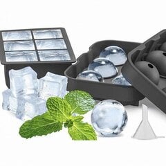 Силиконовая форма для кубиков и шариков льда Ruhhy 21270, черная цена и информация | Кухонная утварь | pigu.lt