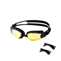 Plaukimo akiniai Nils NQG660MAF, juodi/geltoni цена и информация | Nils Водный спорт | pigu.lt