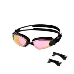 Plaukimo akiniai Nils NQG660MAF, juodi/rožiniai цена и информация | Очки для плавания | pigu.lt
