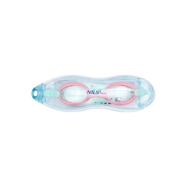 Plaukimo akiniai Nils NQG700AF Junior, mėlyni/rožiniai kaina ir informacija | Plaukimo akiniai | pigu.lt