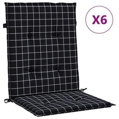 Kėdės pagalvėlės vidaXL, juodos kaina ir informacija | Pagalvės, užvalkalai, apsaugos | pigu.lt