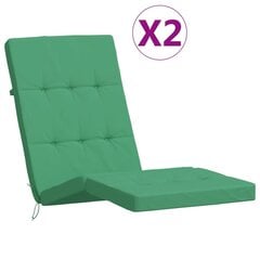 2- jų terasos pagalvėlių komplektas vidaXL, žalias цена и информация | Подушки, наволочки, чехлы | pigu.lt