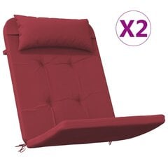 2-jų kėdžių pagalvėlių komplektas vidaXL Adirondack, raudonas kaina ir informacija | Pagalvės, užvalkalai, apsaugos | pigu.lt