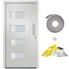 vidaXL Priekinės durys baltos spalvos 100x210cm kaina ir informacija | Lauko durys | pigu.lt