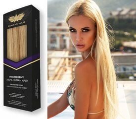 Натуральные светлые волосы на клипсах Remy 6 частей, 613 №. цена и информация | Аксессуары для волос | pigu.lt